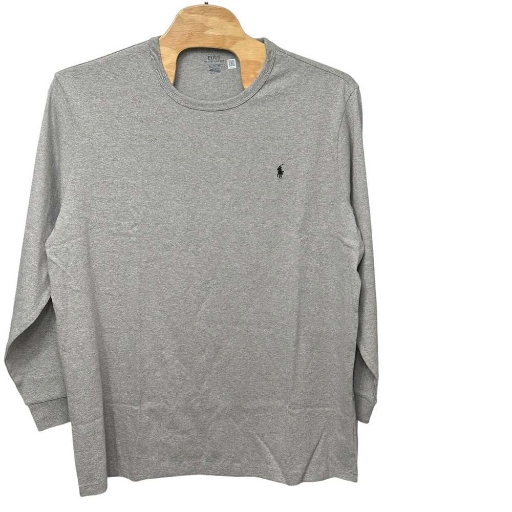 Polo Ralph Lauren Jersey Long Sleeve T-shirt Mens Size 3XLT Grey Streetwear